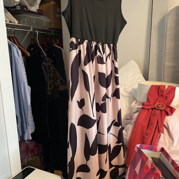 Black and light pink maxi dress - Picture 1 of 1